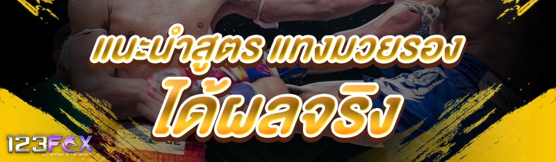 แนะนำสูตร แทงมวยรอง ได้ผลจริง